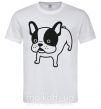 Мужская футболка Funny Bulldog Белый фото