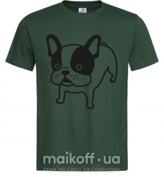 Мужская футболка Funny Bulldog Темно-зеленый фото