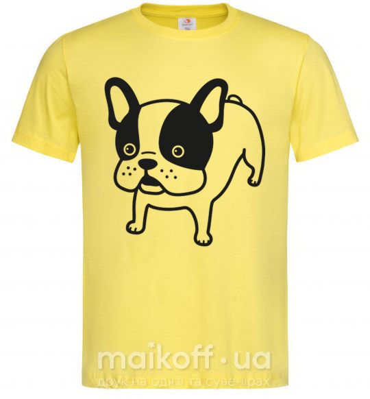 Мужская футболка Funny Bulldog Лимонный фото