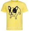 Мужская футболка Funny Bulldog Лимонный фото