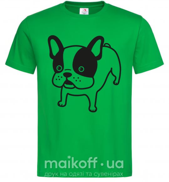 Мужская футболка Funny Bulldog Зеленый фото