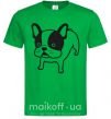 Мужская футболка Funny Bulldog Зеленый фото