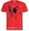 Мужская футболка Funny Bulldog Красный фото