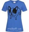 Женская футболка Funny Bulldog Ярко-синий фото