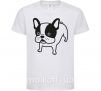 Детская футболка Funny Bulldog Белый фото