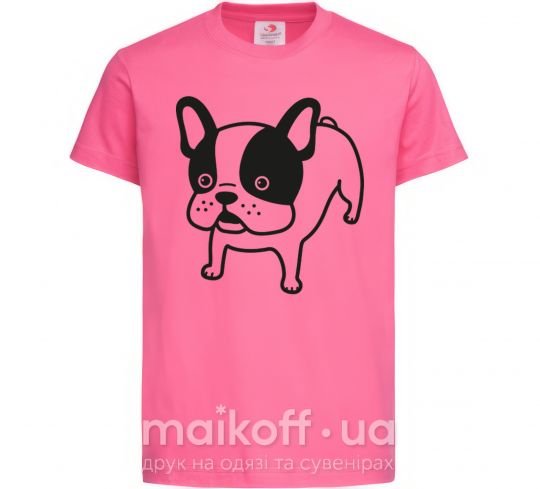 Дитяча футболка Funny Bulldog Яскраво-рожевий фото