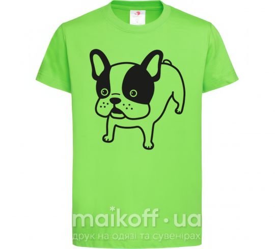 Детская футболка Funny Bulldog Лаймовый фото