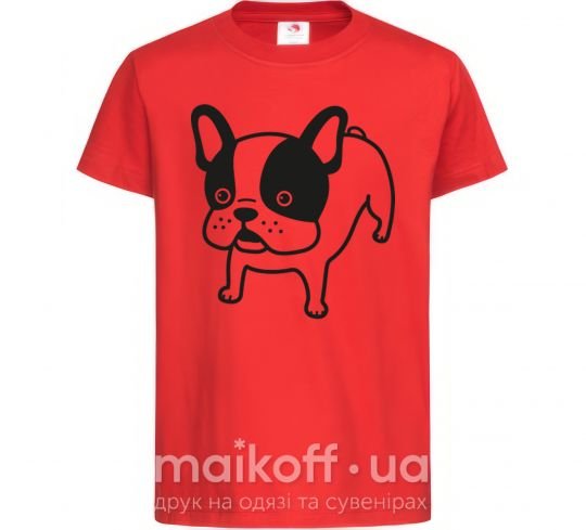 Детская футболка Funny Bulldog Красный фото