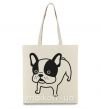Эко-сумка Funny Bulldog Бежевый фото