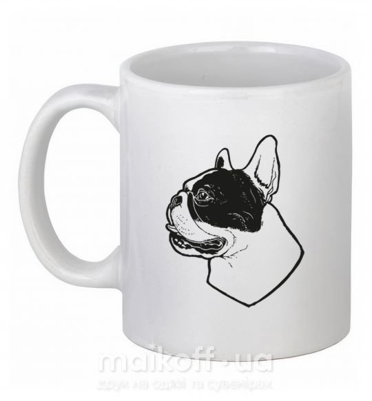 Чашка керамическая Black Bulldog Белый фото