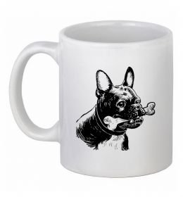 Чашка керамическая Бульдог з кісткою