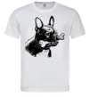 Мужская футболка Бульдог з кісткою Белый фото