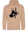 Мужская толстовка (худи) Бульдог з кісткою Песочный Мужская толстовка (худи) Бульдог з кісткою Песочный фото