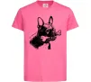 Детская футболка Бульдог з кісткою Ярко-розовый фото