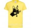 Детская футболка Бульдог с косточкой Лимонный фото
