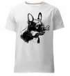 Чоловіча преміум футболка Бульдог з кісткою Білий фото