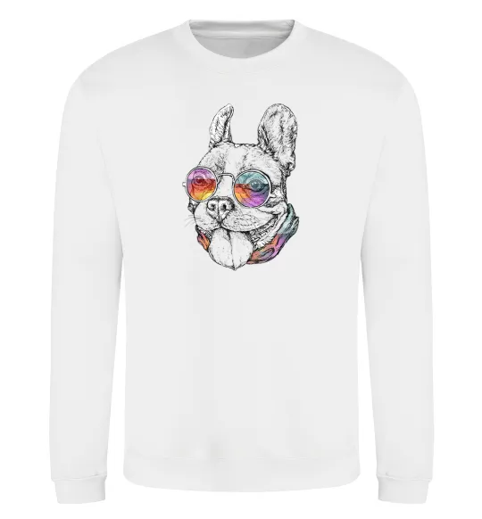 Свитшот Hippie bulldog Белый фото