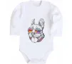 Детский боди Hippie bulldog Белый фото