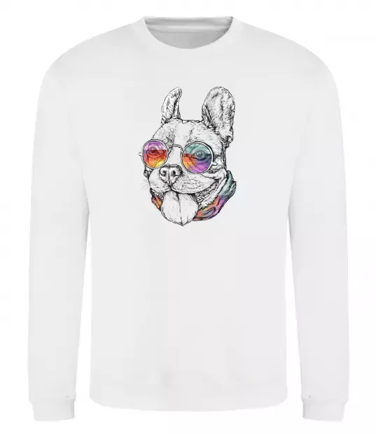 Свитшот Hippie bulldog Белый фото