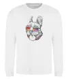 Свитшот Hippie bulldog Белый фото