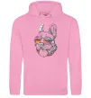 Мужская толстовка (худи) Hippie bulldog Розовый фото