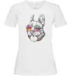 Женская футболка Hippie bulldog Белый фото