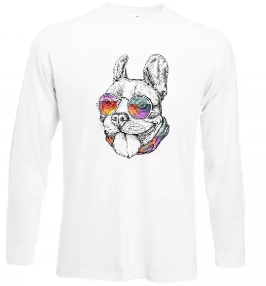 Лонгслив Hippie bulldog Белый фото