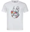 Чоловіча футболка Hippie bulldog Білий Чоловіча футболка Hippie bulldog Білий фото
