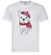 Чоловіча футболка Бульдог в шарфі Білий Чоловіча футболка Бульдог в шарфі Білий фото