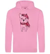 Мужская толстовка (худи) Бульдог в шарфі Розовый фото