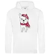 Мужская толстовка (худи) Бульдог в шарфі Белый фото