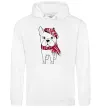 Жіноча толстовка (худі) Бульдог в шарфі Білий фото