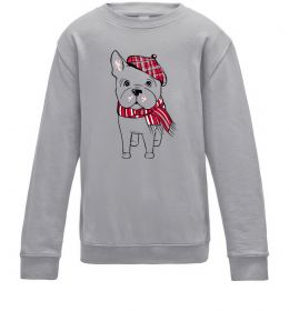 Детский Свитшот Бульдог в шарфі