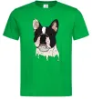 Чоловіча футболка Бульдог малюнок Зелений Чоловіча футболка Бульдог малюнок Зелений фото