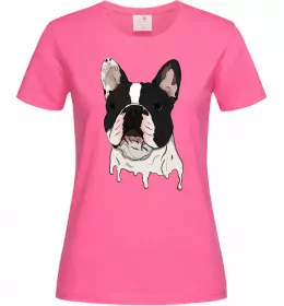 Женская футболка Малюнок морда бульдога Лимонный фото