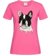 Жіноча футболка Бульдог малюнок Яскраво-рожевий Жіноча футболка Бульдог малюнок Яскраво-рожевий фото