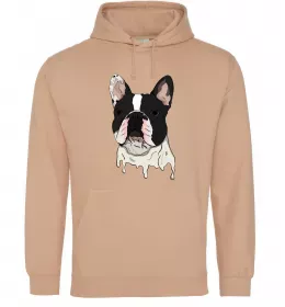 Женская толстовка (худи) Frenchie mom Серый меланж фото