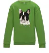 Детский Свитшот Бульдог малюнок Лаймовый фото