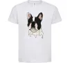 Дитяча футболка Бульдог малюнок Білий Дитяча футболка Бульдог малюнок Білий фото