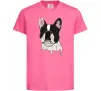 Дитяча футболка Бульдог малюнок Яскраво-рожевий Дитяча футболка Бульдог малюнок Яскраво-рожевий фото