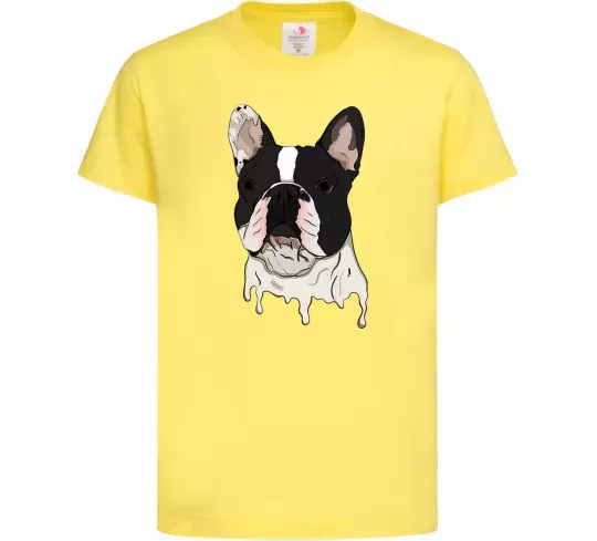 Дитяча футболка Бульдог малюнок Лимонний фото