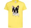 Дитяча футболка Бульдог малюнок Лимонний Дитяча футболка Бульдог малюнок Лимонний фото