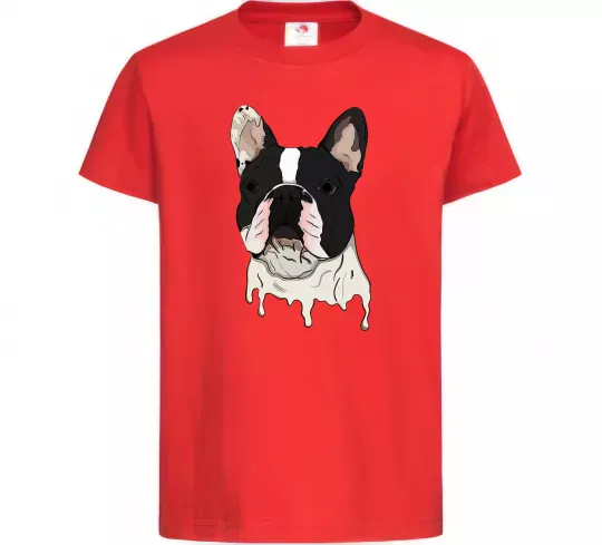 Дитяча футболка Бульдог малюнок Червоний фото