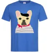 Чоловіча футболка Бульдог моряк Яскраво-синій фото