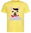 Чоловіча футболка Бульдог моряк Лимонний фото