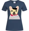 Жіноча футболка Бульдог моряк Темно-синій Жіноча футболка Бульдог моряк Темно-синій фото