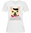Жіноча футболка Бульдог моряк Білий Жіноча футболка Бульдог моряк Білий фото