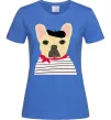Жіноча футболка Бульдог моряк Яскраво-синій Жіноча футболка Бульдог моряк Яскраво-синій фото