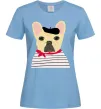 Жіноча футболка Бульдог моряк Блакитний Жіноча футболка Бульдог моряк Блакитний фото