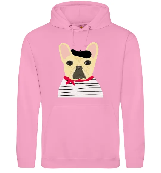 Чоловіча толстовка (худі) Бульдог моряк Рожевий фото